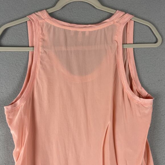 Equipment Femme Silk Tank Top Womens Small Coral Orange Minimalist Monochrome - Picture 10 of 13